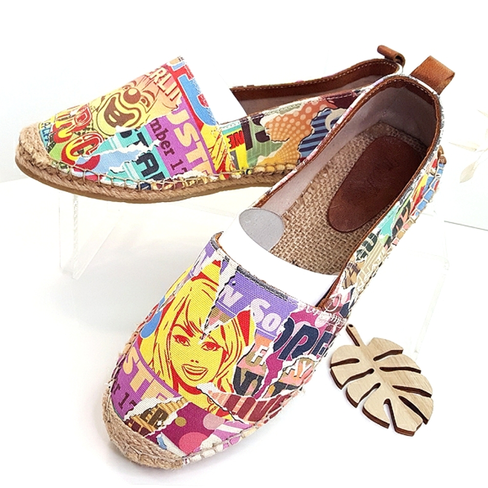 Vintage Maldives🍹Colorful Graphics Espadrilles🏖Boho Summer Canvas